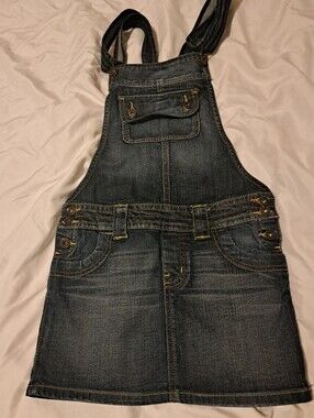 Guess Dark Denim Women Overall Mini Skirt – Casual Blue Jean Style